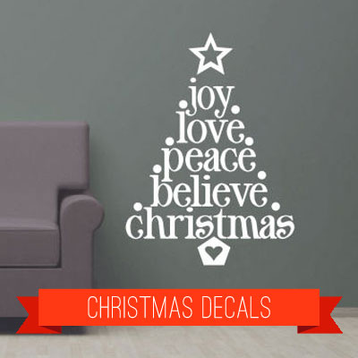 christmas vinyl lettering and decals